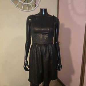 Black and Gold Shimmer Party Dress